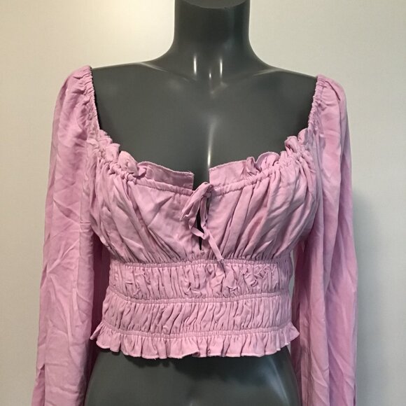 Pink Milkmaid Blouse Size S - Picture 2 of 10